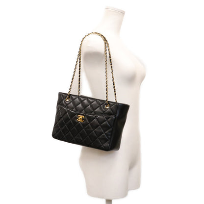 CHANEL シャネル AS5215 黒 ラム G金具 ミニチェーントートバッグ トートバッグ