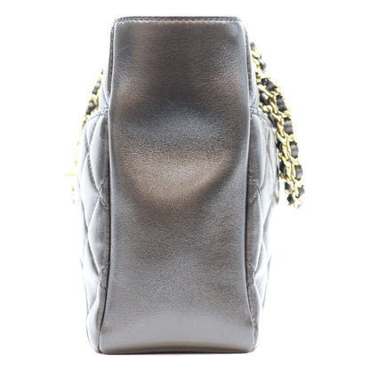 CHANEL シャネル AS5215 黒 ラム G金具 ミニチェーントートバッグ トートバッグ