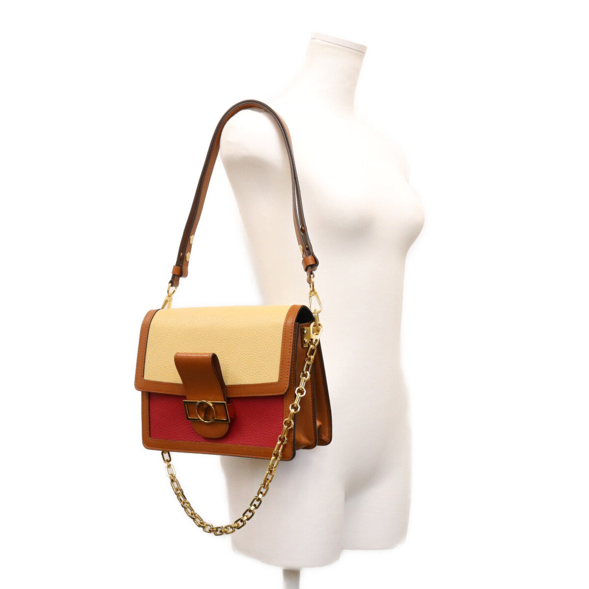 LOUIS VUITTON ルイヴィトン M53830 キュイールトリヨンレザー パナマスカーレット ドーフィーヌMM ショルダーバッグ ショルダーバッグ