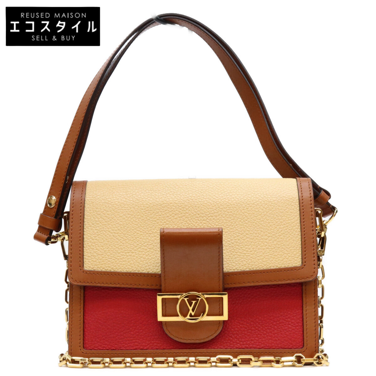 LOUIS VUITTON ルイヴィトン M53830 キュイールトリヨンレザー パナマスカーレット ドーフィーヌMM ショルダーバッグ ショルダーバッグ