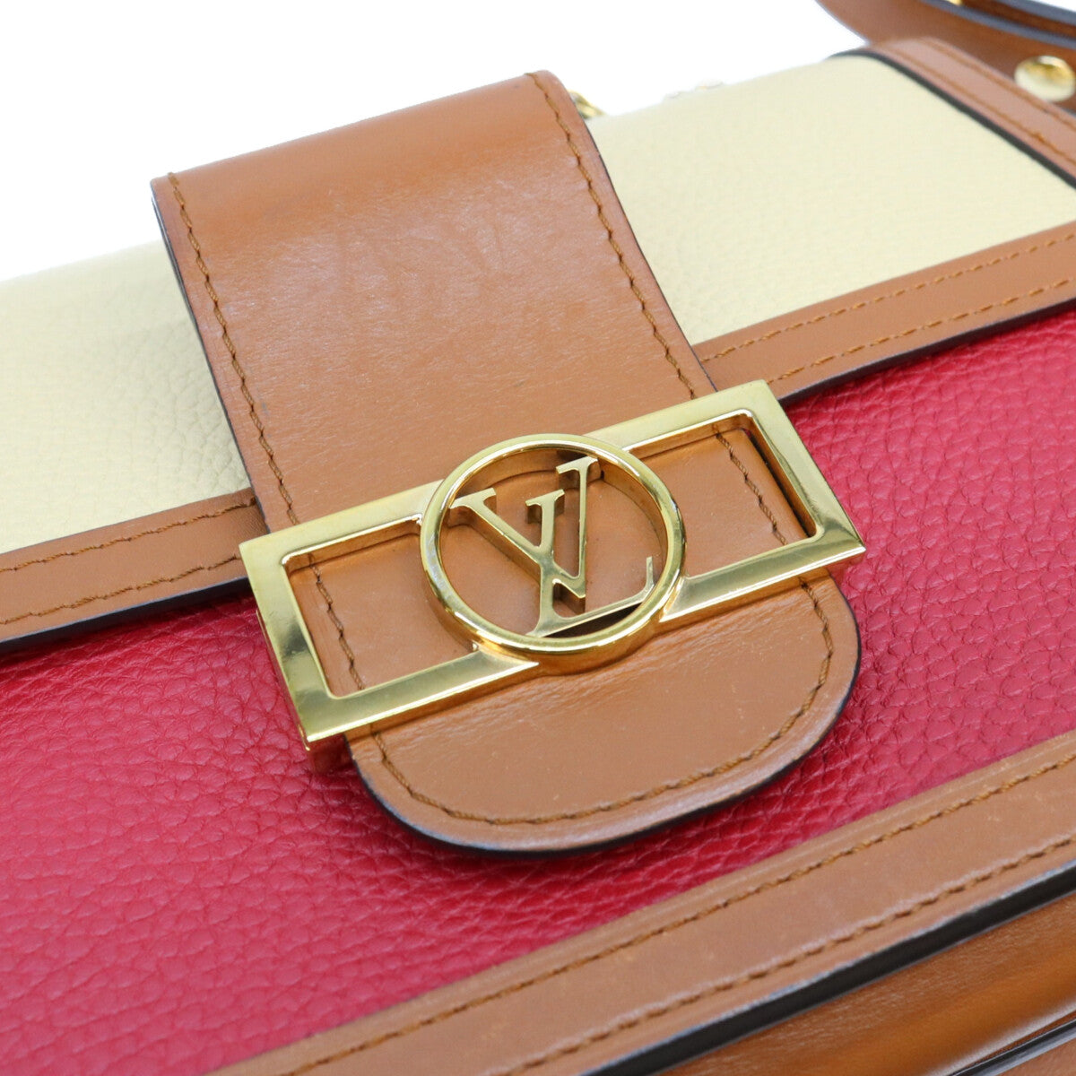 LOUIS VUITTON ルイヴィトン M53830 キュイールトリヨンレザー パナマスカーレット ドーフィーヌMM ショルダーバッグ ショルダーバッグ