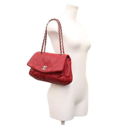 CHANEL シャネル A90694 赤 SV金具 CCカービー カーフスキン マトラッセ フラップバッグ ショルダーバック ショルダーバッグ