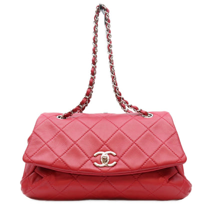 CHANEL シャネル A90694 赤 SV金具 CCカービー カーフスキン マトラッセ フラップバッグ ショルダーバック ショルダーバッグ
