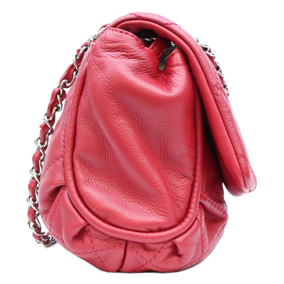 CHANEL シャネル A90694 赤 SV金具 CCカービー カーフスキン マトラッセ フラップバッグ ショルダーバック ショルダーバッグ