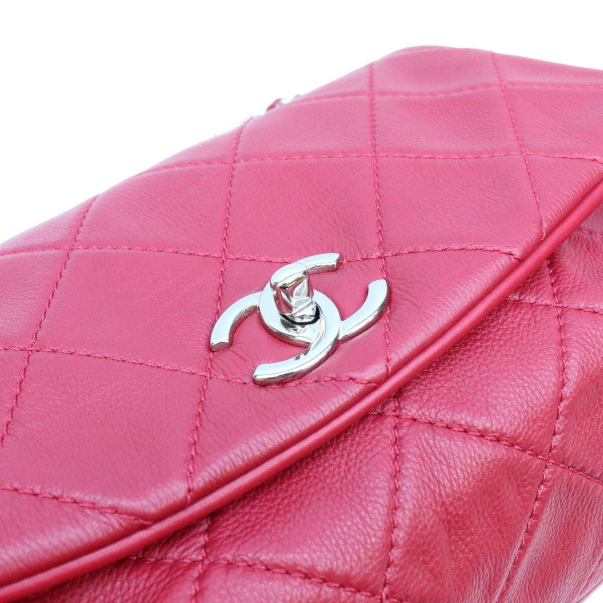 CHANEL シャネル A90694 赤 SV金具 CCカービー カーフスキン マトラッセ フラップバッグ ショルダーバック ショルダーバッグ