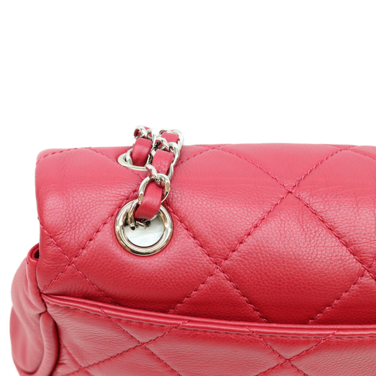 CHANEL シャネル A90694 赤 SV金具 CCカービー カーフスキン マトラッセ フラップバッグ ショルダーバック ショルダーバッグ