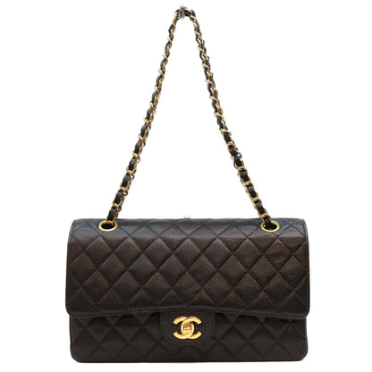 CHANEL シャネル 6番 A01112 黒 キャビア GP金具 内黒 マトラッセ25 ショルダーバッグ ショルダーバッグ