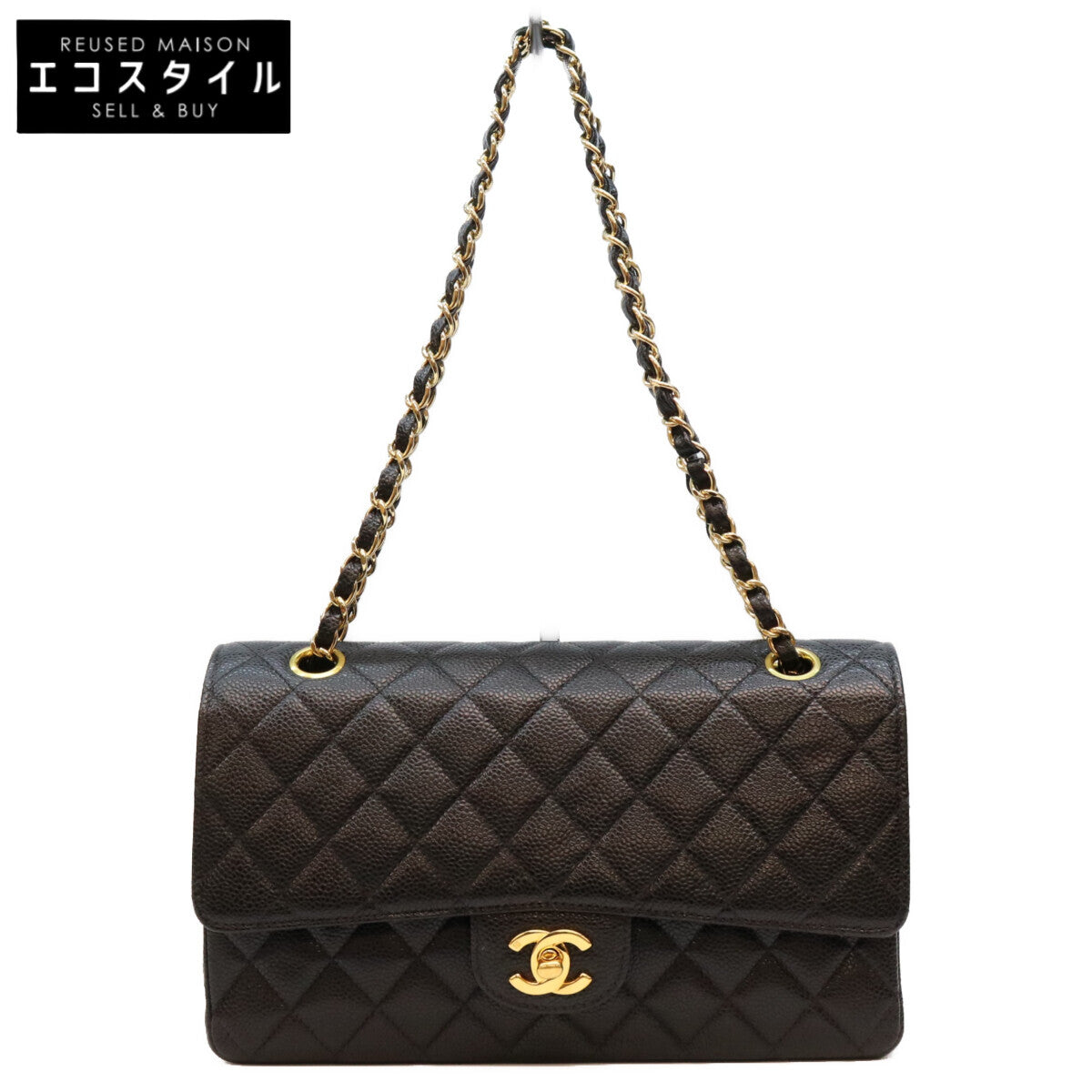 CHANEL シャネル 6番 A01112 黒 キャビア GP金具 内黒 マトラッセ25 ショルダーバッグ ショルダーバッグ