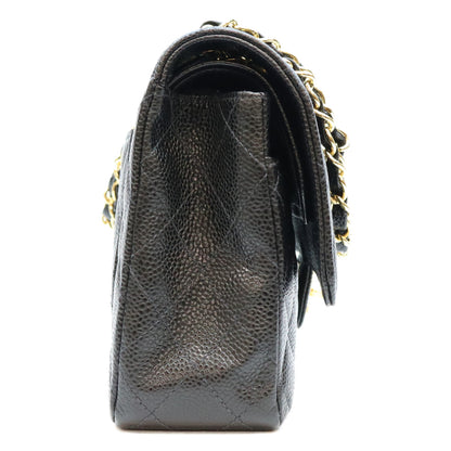 CHANEL シャネル 6番 A01112 黒 キャビア GP金具 内黒 マトラッセ25 ショルダーバッグ ショルダーバッグ