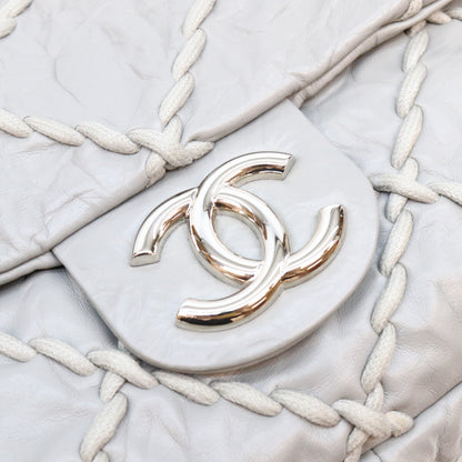 CHANEL シャネル 13番 A48492 グレー SV金具 ウルトラステッチ レザー チェーンショルダーバッグ ショルダーバッグ
