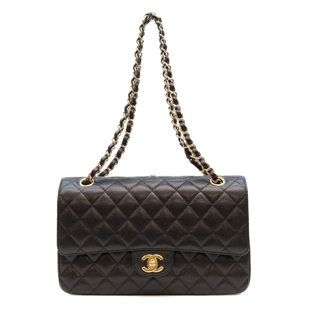 CHANEL シャネル 30番 A01112 黒 キャビア G金具 マトラッセ25 ショルダーバッグ ショルダーバッグ
