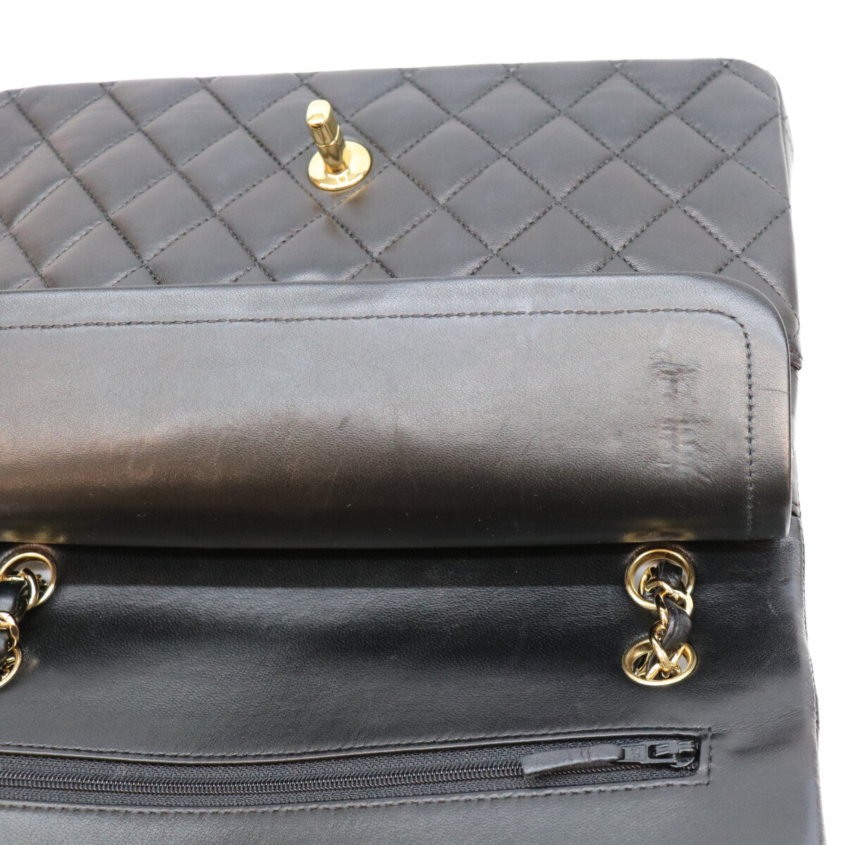 CHANEL シャネル 18番 A01112 黒 ラム G金具 マトラッセ25 ショルダーバッグ ショルダーバッグ