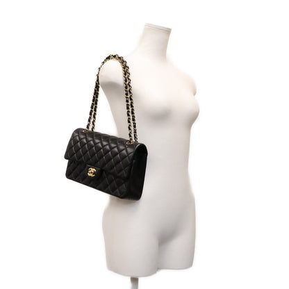 CHANEL シャネル 18番 A01112 黒 ラム G金具 マトラッセ25 ショルダーバッグ ショルダーバッグ