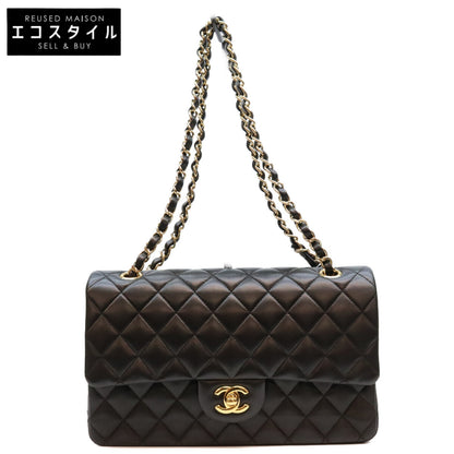 CHANEL シャネル 18番 A01112 黒 ラム G金具 マトラッセ25 ショルダーバッグ ショルダーバッグ