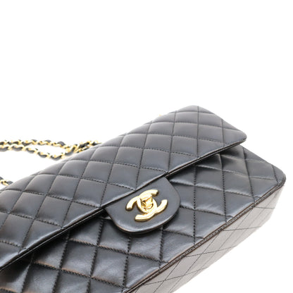 CHANEL シャネル 18番 A01112 黒 ラム G金具 マトラッセ25 ショルダーバッグ ショルダーバッグ