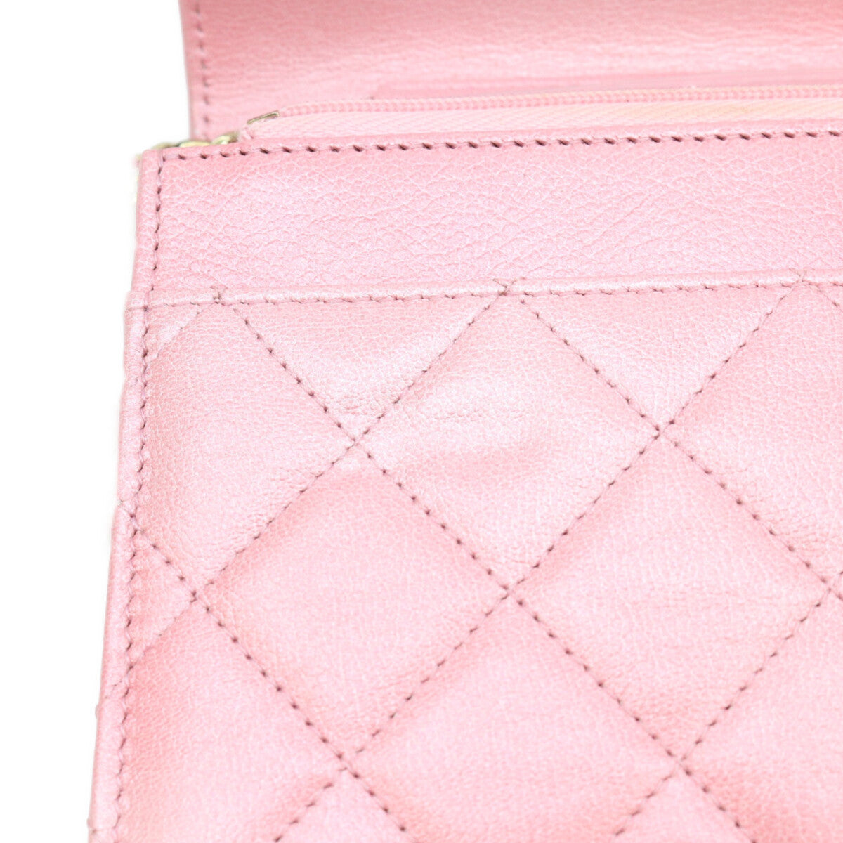 CHANEL シャネル AP0250 シャイニーピンク タムレスクラシック カーフ G金具 チェーンウォレット ショルダーバッグ