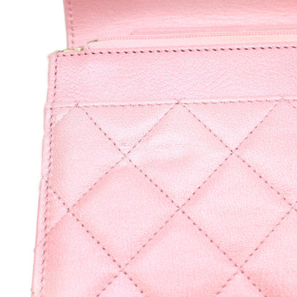 CHANEL シャネル AP0250 シャイニーピンク タムレスクラシック カーフ G金具 チェーンウォレット ショルダーバッグ