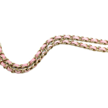CHANEL シャネル AP0250 シャイニーピンク タムレスクラシック カーフ G金具 チェーンウォレット ショルダーバッグ