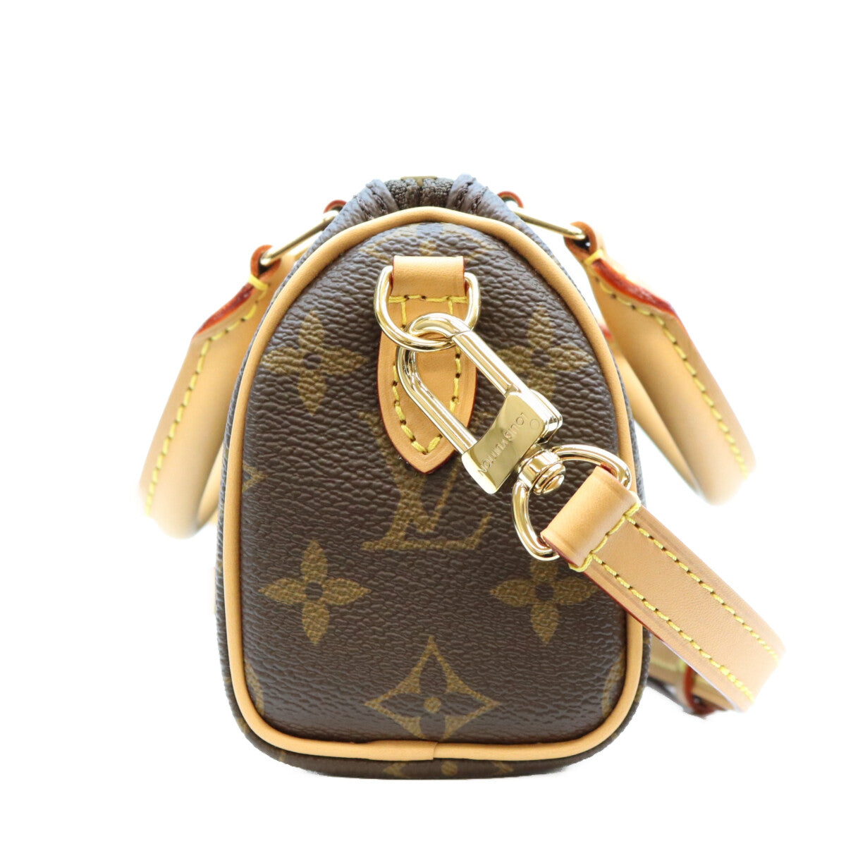 LOUIS VUITTON ルイヴィトン 22年 M81085 モノグラム ナノスピーディ ボストンバッグ ショルダーバッグ