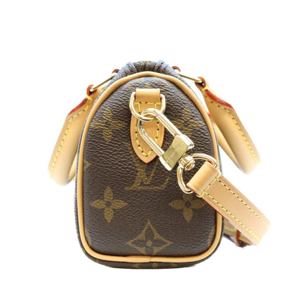 LOUIS VUITTON ルイヴィトン 22年 M81085 モノグラム ナノスピーディ ボストンバッグ ショルダーバッグ