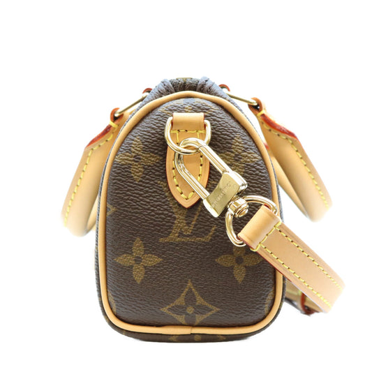 LOUIS VUITTON ルイヴィトン 22年 M81085 モノグラム ナノスピーディ ボストンバッグ ショルダーバッグ