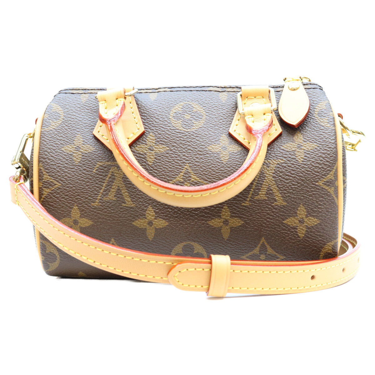 LOUIS VUITTON ルイヴィトン 22年 M81085 モノグラム ナノスピーディ ボストンバッグ ショルダーバッグ