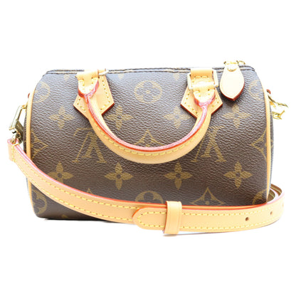 LOUIS VUITTON ルイヴィトン 22年 M81085 モノグラム ナノスピーディ ボストンバッグ ショルダーバッグ