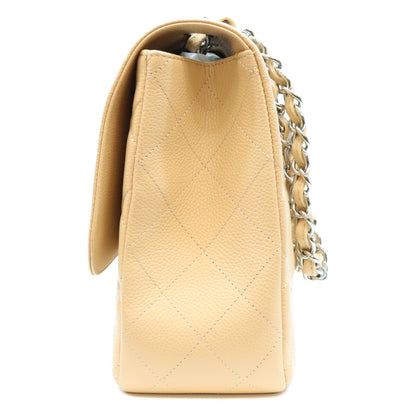 CHANEL シャネル 28番 A28600 ベージュ キャビア シングルフラップ SV金具 デカマトラッセ30 ショルダーバッグ ショルダーバッグ
