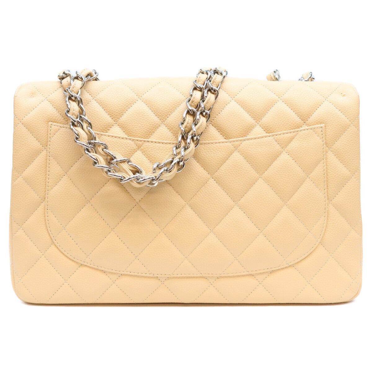 CHANEL シャネル 28番 A28600 ベージュ キャビア シングルフラップ SV金具 デカマトラッセ30 ショルダーバッグ ショルダーバッグ