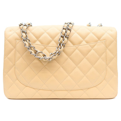 CHANEL シャネル 28番 A28600 ベージュ キャビア シングルフラップ SV金具 デカマトラッセ30 ショルダーバッグ ショルダーバッグ