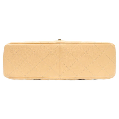CHANEL シャネル 28番 A28600 ベージュ キャビア シングルフラップ SV金具 デカマトラッセ30 ショルダーバッグ ショルダーバッグ
