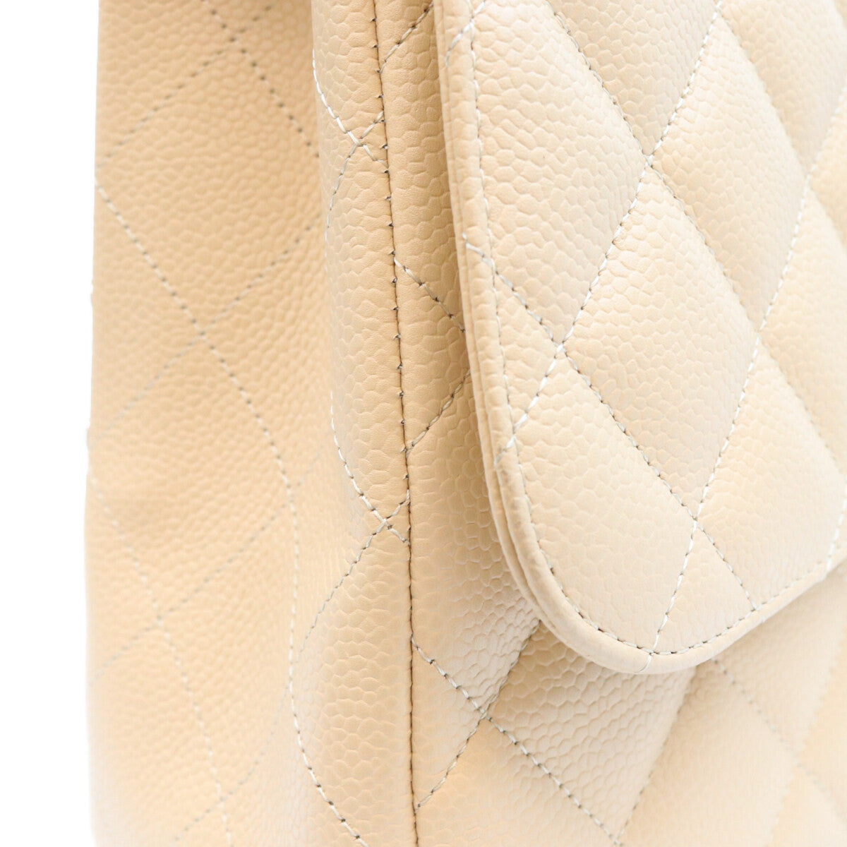 CHANEL シャネル 28番 A28600 ベージュ キャビア シングルフラップ SV金具 デカマトラッセ30 ショルダーバッグ ショルダーバッグ