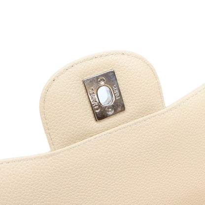 CHANEL シャネル 28番 A28600 ベージュ キャビア シングルフラップ SV金具 デカマトラッセ30 ショルダーバッグ ショルダーバッグ