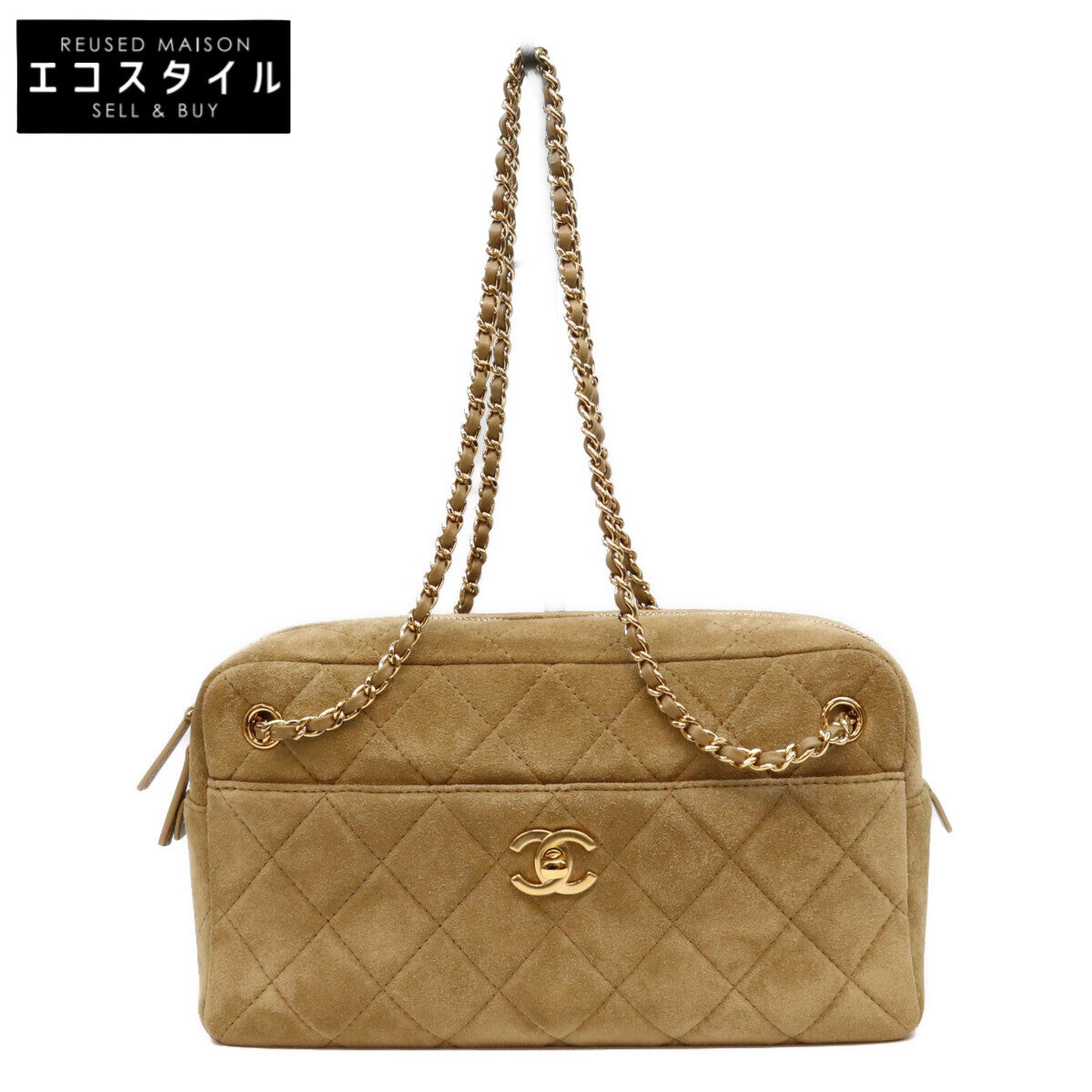 CHANEL シャネル 26年 AS6443 ダークベージュ スエードカーフスキン カメラバッグ ショルダーバッグ ショルダーバッグ