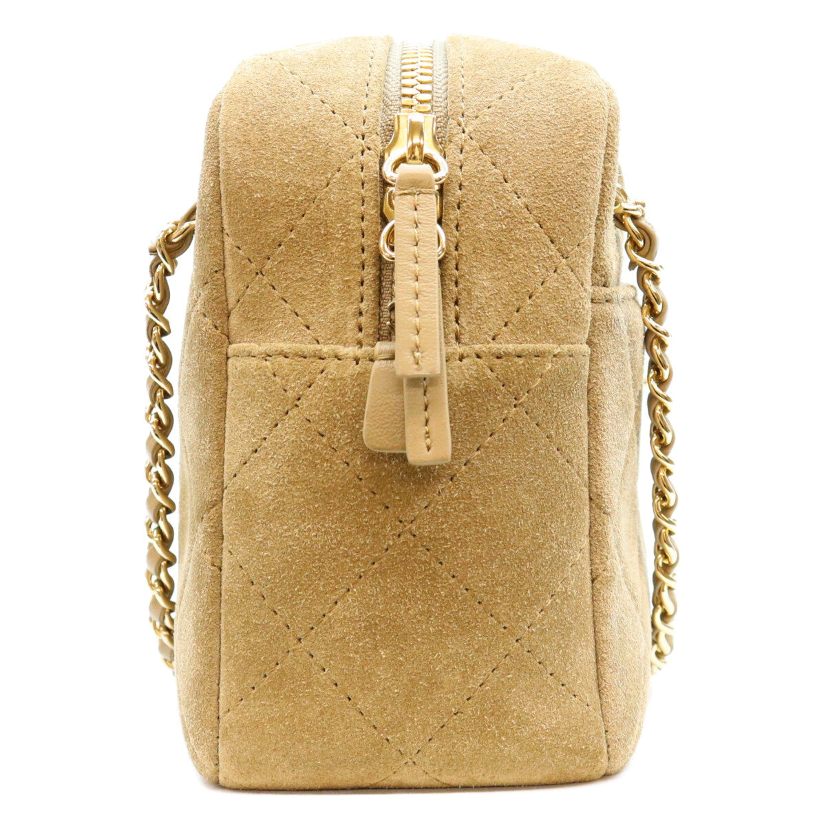 CHANEL シャネル 26年 AS6443 ダークベージュ スエードカーフスキン カメラバッグ ショルダーバッグ ショルダーバッグ