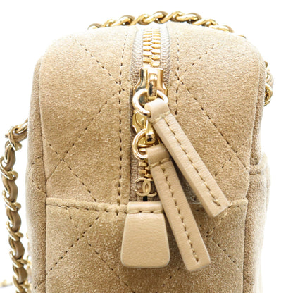 CHANEL シャネル 26年 AS6443 ダークベージュ スエードカーフスキン カメラバッグ ショルダーバッグ ショルダーバッグ