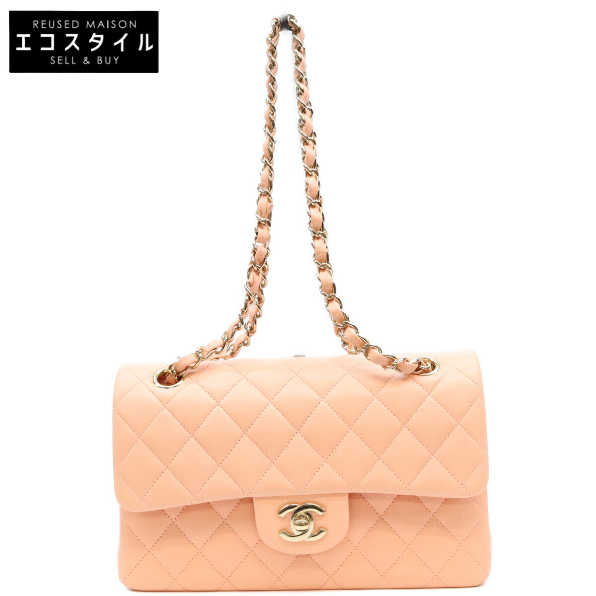 CHANEL シャネル AO1113 サーモンピンク ラム G金具 マトラッセ23 ショルダーバッグ ショルダーバッグ