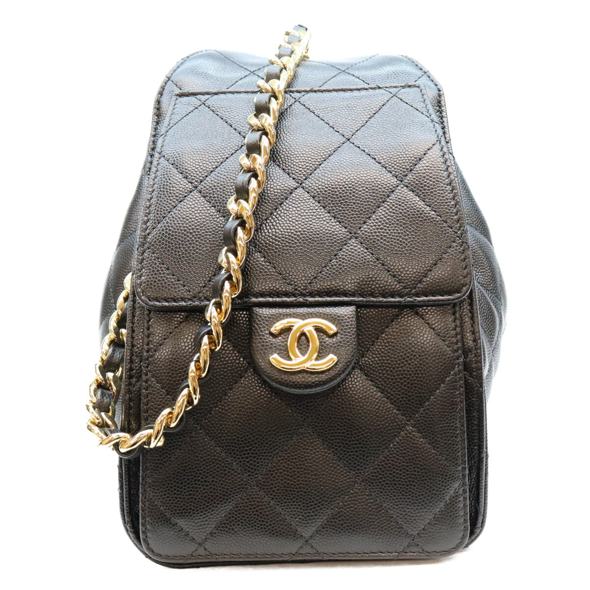 CHANEL シャネル AS5293 シャネル25 キャビアスキン 黒 スモールハンドバック ショルダーバッグ
