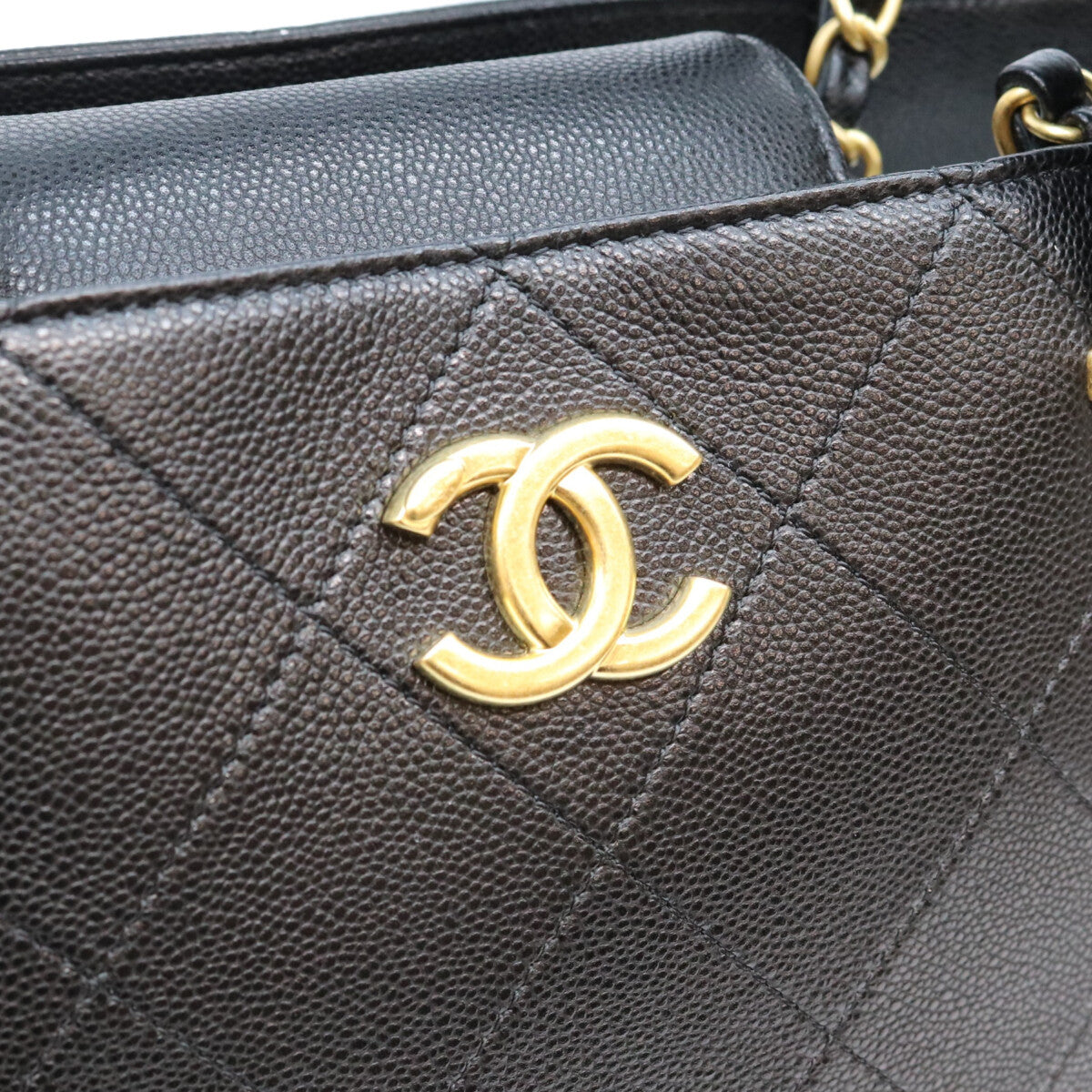 CHANEL シャネル AS5777 黒 キャビアスキン G金具 クラシック ショッピングバッグ トートバッグ トートバッグ