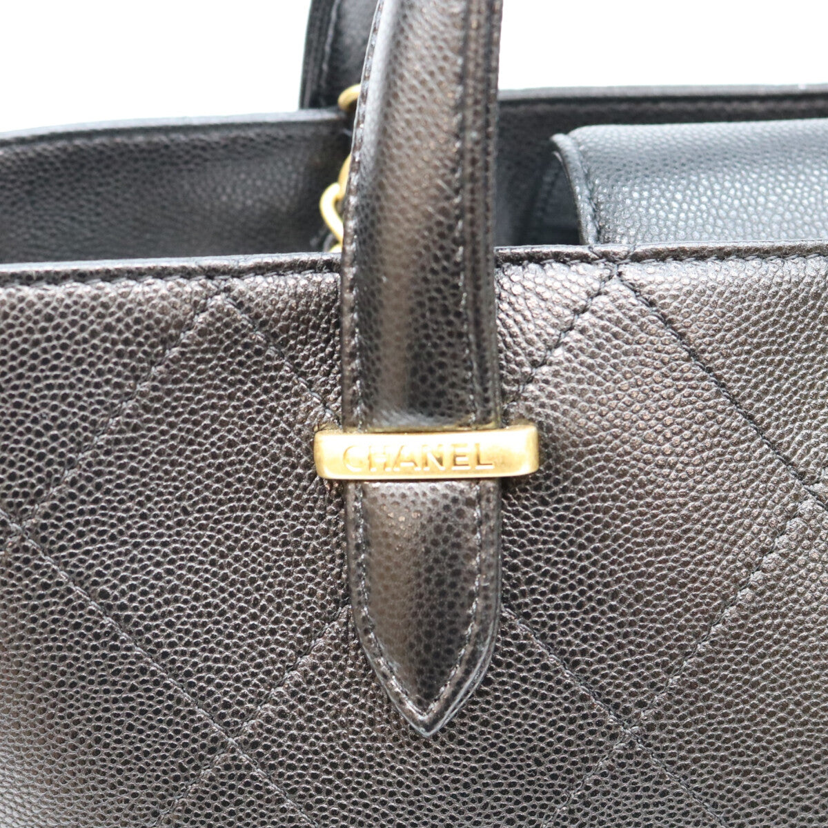 CHANEL シャネル AS5777 黒 キャビアスキン G金具 クラシック ショッピングバッグ トートバッグ トートバッグ