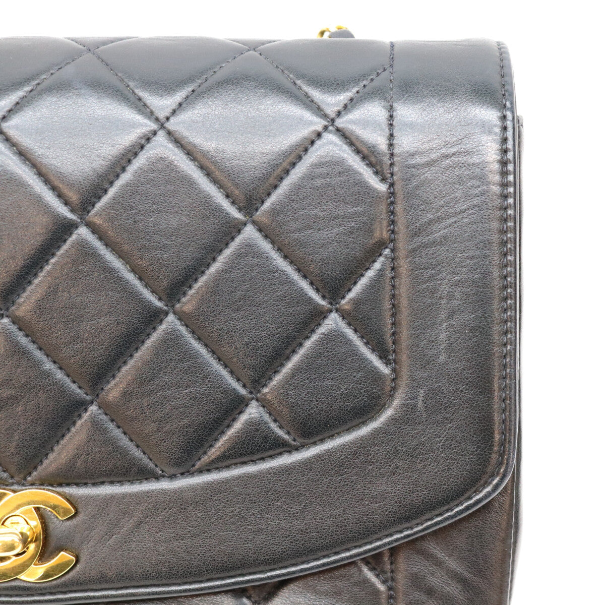 CHANEL シャネル 0番 A01165 黒 ラム ゴールド金具 ダイアナ25 ショルダーバッグ ショルダーバッグ