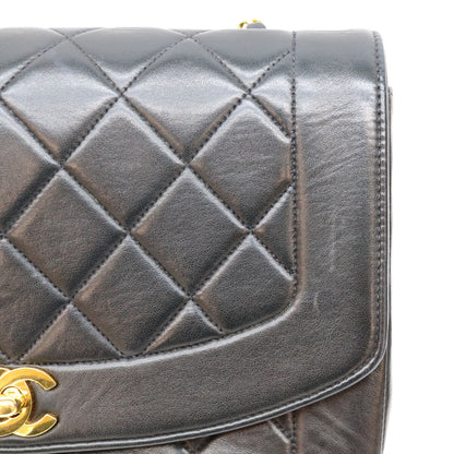 CHANEL シャネル 0番 A01165 黒 ラム ゴールド金具 ダイアナ25 ショルダーバッグ ショルダーバッグ
