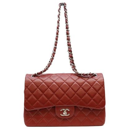 CHANEL シャネル 18番 A58600 ボルドー バーガンディ キャビア デカマトラッセ30 SV金具 Wフラップ ショルダーバック ショルダーバッグ