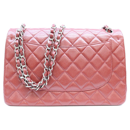 CHANEL シャネル 18番 A58600 ボルドー バーガンディ キャビア デカマトラッセ30 SV金具 Wフラップ ショルダーバック ショルダーバッグ