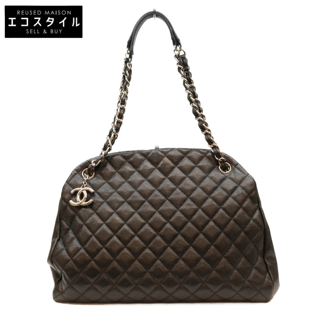 CHANEL シャネル 15番 A50558 黒 キャビア マドモアゼルボーリング SV金具 トートバック トートバッグ