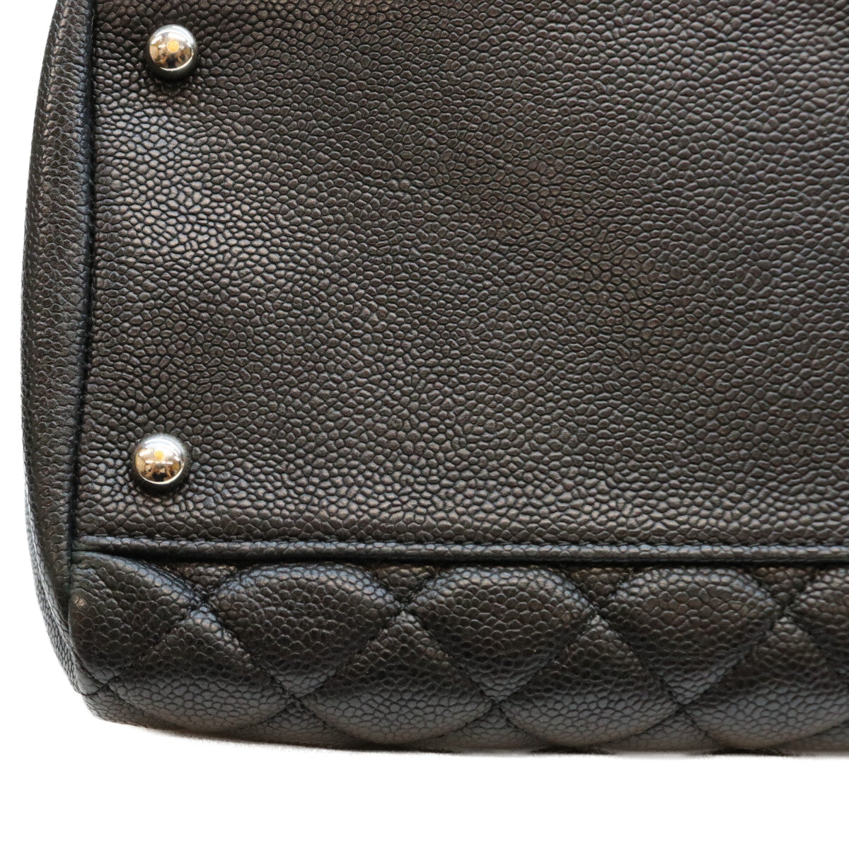 CHANEL シャネル 15番 A50558 黒 キャビア マドモアゼルボーリング SV金具 トートバック トートバッグ