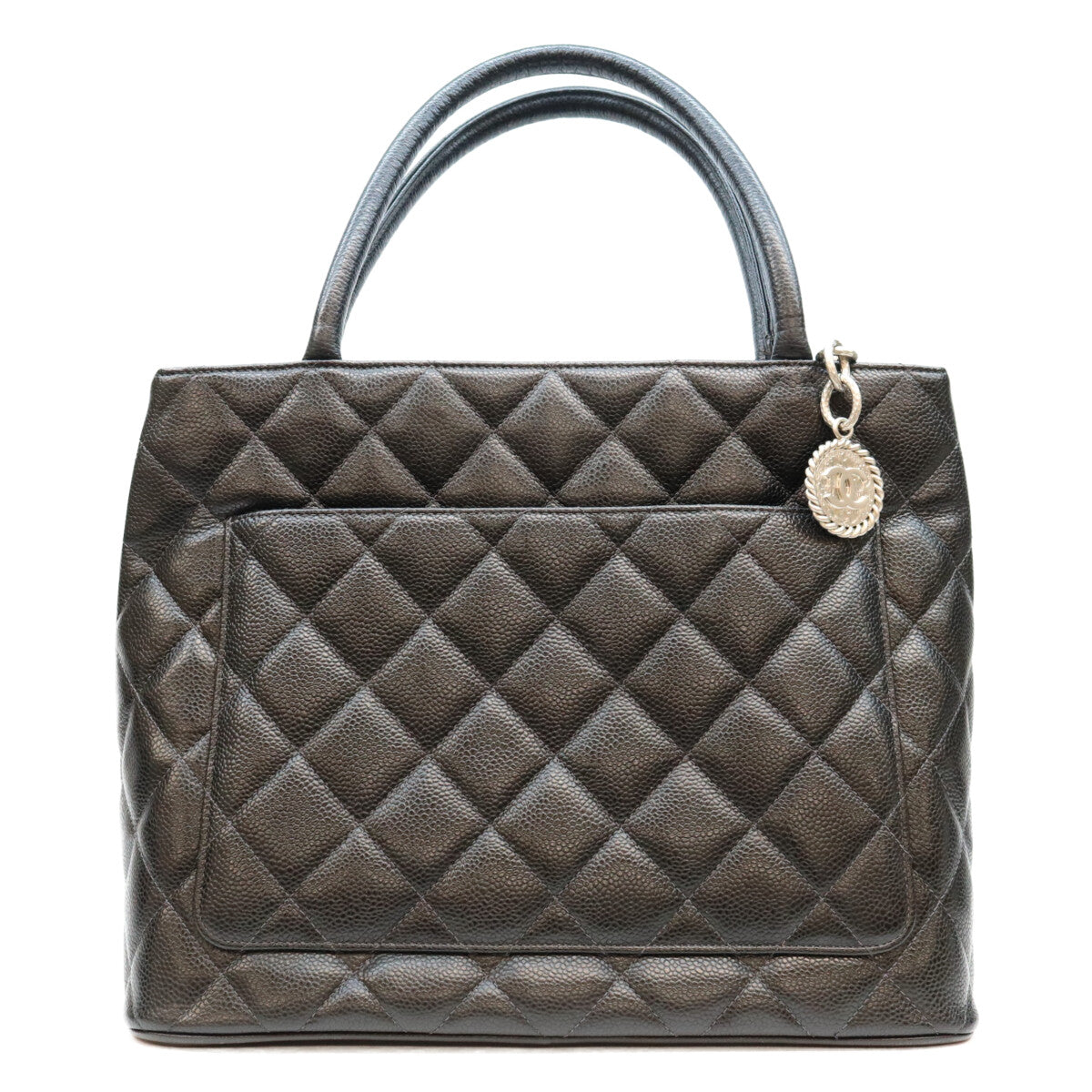 CHANEL シャネル 9番 A01804 キャビア 黒 SV金具 復刻トートバック トートバッグ