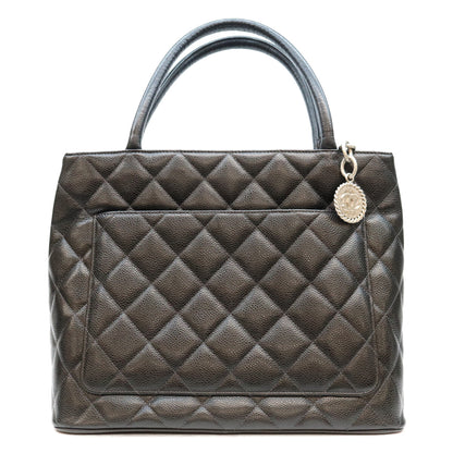 CHANEL シャネル 9番 A01804 キャビア 黒 SV金具 復刻トートバック トートバッグ