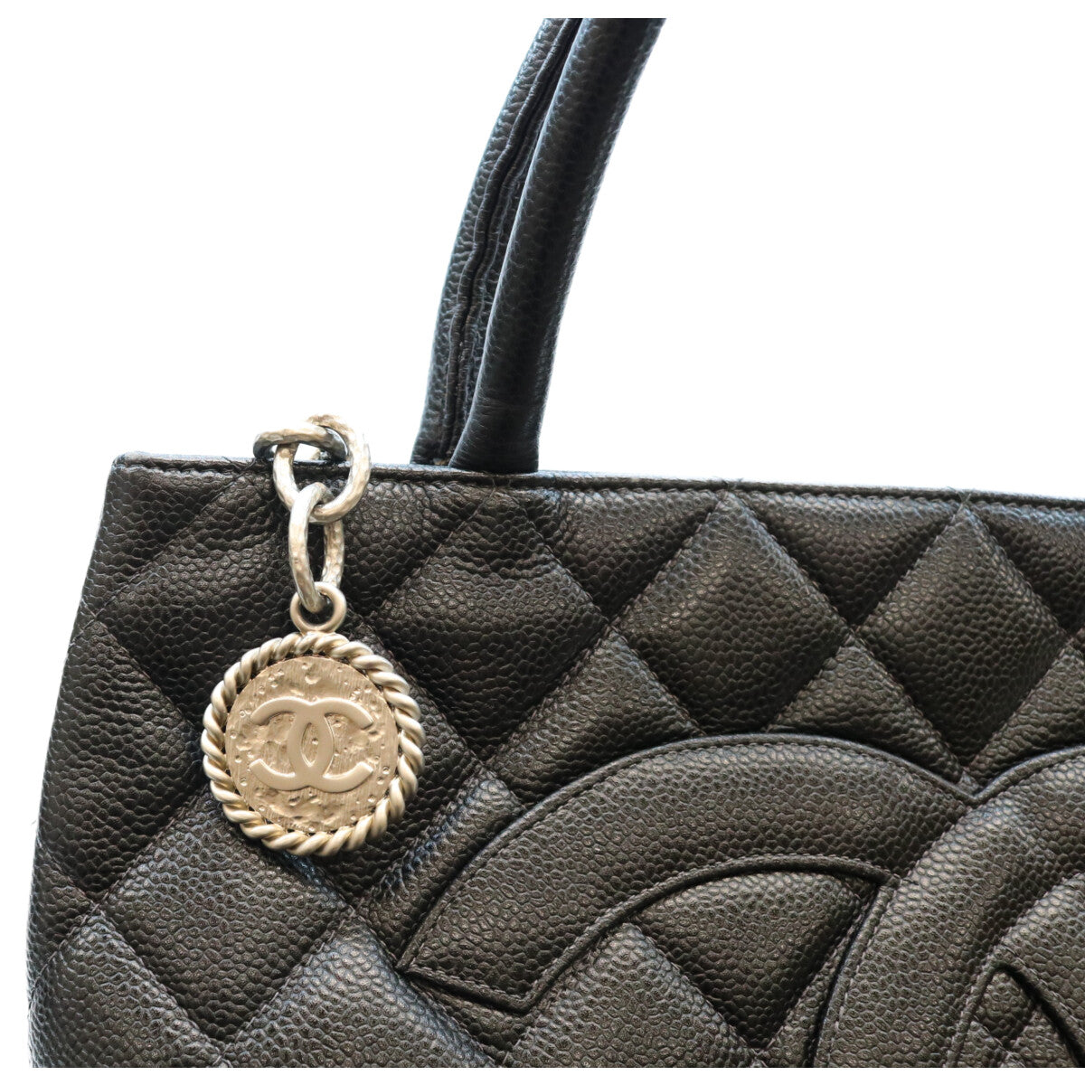 CHANEL シャネル 9番 A01804 キャビア 黒 SV金具 復刻トートバック トートバッグ