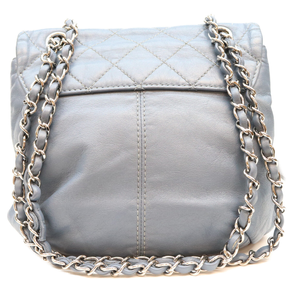 CHANEL シャネル 17番 ブルー カーフ CCトリアノン SV金具 マトラッセ メッセンジャー ショルダーバック ショルダーバッグ